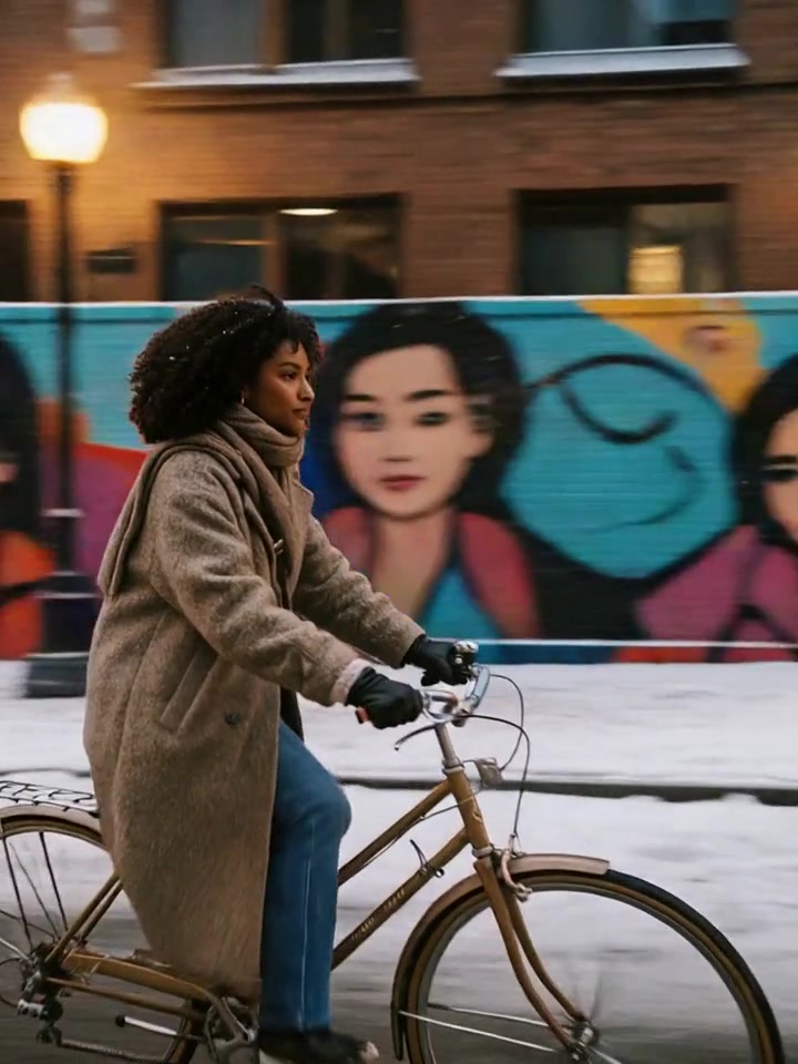 冬日骑行切换夏日冲浪