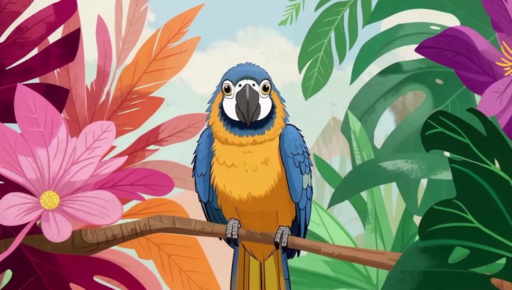 Tropical Parrot Moment
